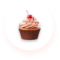 Chocolate cupcake with pink frosting and a berry
